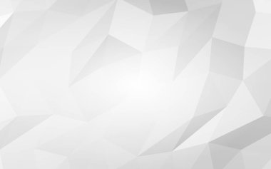 Beyaz soyut arka plan. Lowpoly arka planı. Buruşmuş kağıt. 3B illüstrasyon