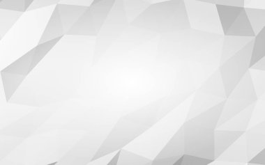 Beyaz soyut arka plan. Lowpoly arka planı. Buruşmuş kağıt. 3B illüstrasyon