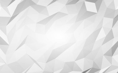 Beyaz soyut arka plan. Lowpoly arka planı. Buruşmuş kağıt. 3B illüstrasyon