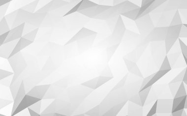 Beyaz soyut arka plan. Lowpoly arka planı. Buruşmuş kağıt. 3B illüstrasyon