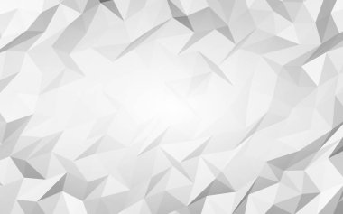 Beyaz soyut arka plan. Lowpoly arka planı. Buruşmuş kağıt. 3B illüstrasyon