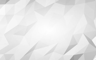 Beyaz soyut arka plan. Lowpoly arka planı. Buruşmuş kağıt. 3B illüstrasyon