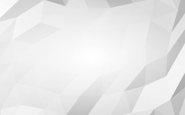 Beyaz soyut arka plan. Lowpoly arka planı. Buruşmuş kağıt. 3B illüstrasyon