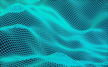 Karanlık bir arka plan üzerinde soyut manzara. Siber uzay şebekesi. merhaba teknoloji ağı. 3d illüstrasyon