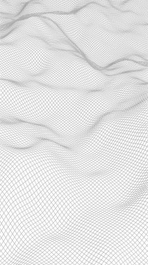 Beyaz arka planda soyut manzara. Siber uzay şebekesi. merhaba teknoloji ağı. 3d illüstrasyon