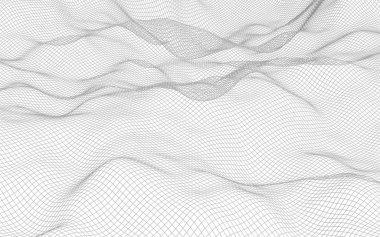 Beyaz arka planda soyut manzara. Siber uzay şebekesi. merhaba teknoloji ağı. 3d illüstrasyon