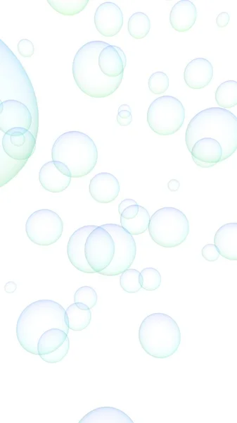 Licht blauwe gekleurde achtergrond met paarse bubbels. Behang, textuur paarse ballonnen. 3D-illustratie — Stockfoto