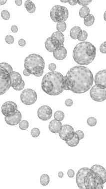 Bitcoin ekonomik balonu. Şifreli para birimi 3 boyutlu illüstrasyon. İş konsepti. Beyaz arka planda gümüş baloncuklar. Bit, Coin, madencilik konsepti