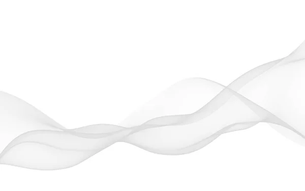 Белый абстрактный фон. Развевающийся белый шарф. Размахивать белым ветром. 3D иллюстрация — стоковое фото