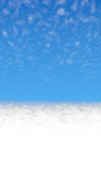 흰색 구름과 푸른 하늘 배경입니다. 아침에 맑고 푸른 하늘에 적운 흰 구름. 3D 일러스트레이션 — 스톡 사진