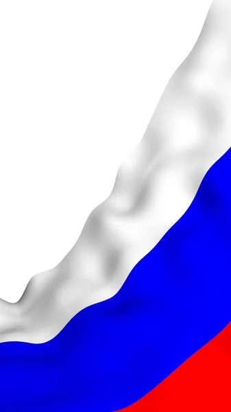 Zwaaiende vlag van de Russische Federatie. De nationale. Staat symbool van de Russische. 3D-illustratie — Stockfoto