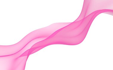 Soyut ışık kırmızı dalga. Beyaz arka plan üzerinde parlak ışık kırmızı şerit. Soyut kırmızı duman. Açık kırmızı atkı. Raster hava arka planı. 3d illüstrasyon