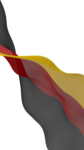 Bandera de Alemania. Ilustración 3D de gran formato. Símbolo estatal de la República Federal de Alemania. Renderizado 3D —  Fotos de Stock