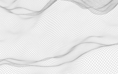 Beyaz arka planda soyut manzara. Siber uzay şebekesi. merhaba teknoloji ağı. 3d illüstrasyon