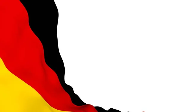 독일의 국기. 광역 3D 일러스트. 독일 연방 공화국의 국가 상징이다. 3D 렌더링 — 스톡 사진