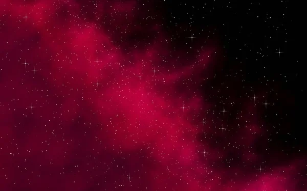 Fundo de espaço colorido e bonito. Espaço exterior. Textura espacial exterior estrelada. Modelos, fundo vermelho. Ilustração 3D — Fotografia de Stock