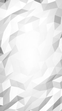 Beyaz soyut arka plan. Lowpoly arka planı. Buruşmuş kağıt. 3B illüstrasyon