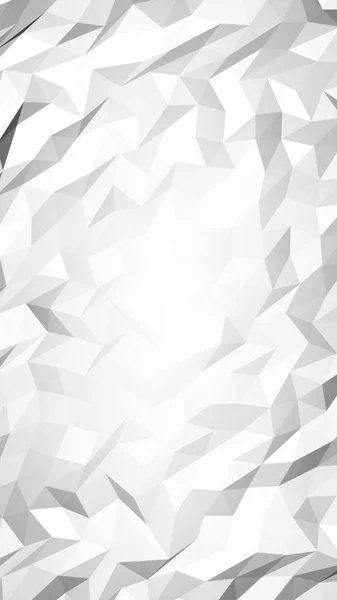 White abstract background. Lowpoly backdrop. Crumpled paper. 3D illustration — Stock Photo, Image