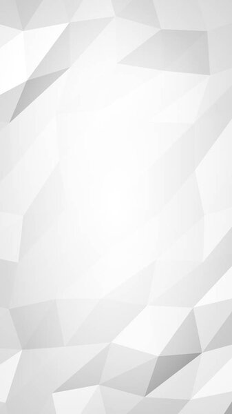 White abstract background. Lowpoly backdrop. Crumpled paper. 3D illustration