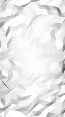 Beyaz soyut arka plan. Lowpoly arka planı. Buruşmuş kağıt. 3B illüstrasyon