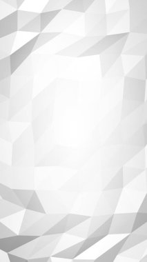 Beyaz soyut arka plan. Lowpoly arka planı. Buruşmuş kağıt. 3B illüstrasyon