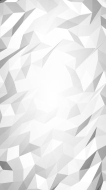 Beyaz soyut arka plan. Lowpoly arka planı. Buruşmuş kağıt. 3B illüstrasyon