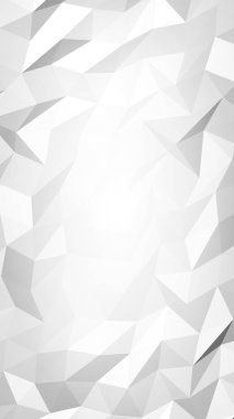 Beyaz soyut arka plan. Lowpoly arka planı. Buruşmuş kağıt. 3B illüstrasyon