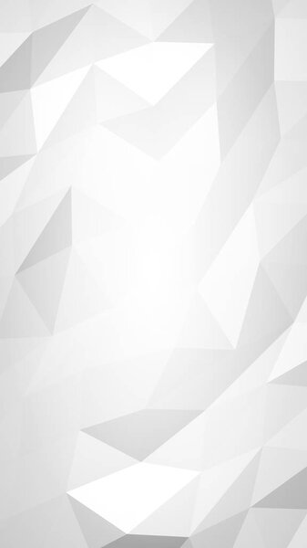 White abstract background. Lowpoly backdrop. Crumpled paper. 3D illustration