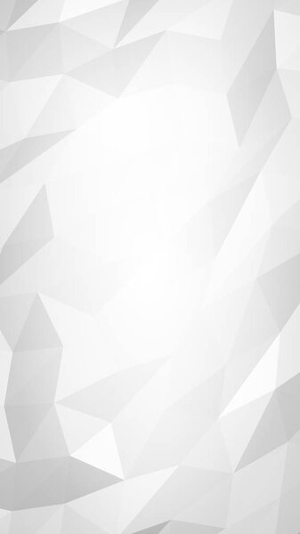 White abstract background. Lowpoly backdrop. Crumpled paper. 3D illustration