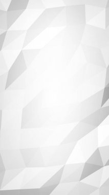 Beyaz soyut arka plan. Lowpoly arka planı. Buruşmuş kağıt. 3B illüstrasyon