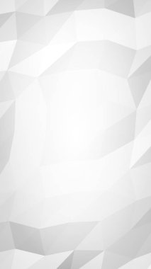 Beyaz soyut arka plan. Lowpoly arka planı. Buruşmuş kağıt. 3B illüstrasyon