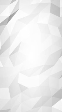 Beyaz soyut arka plan. Lowpoly arka planı. Buruşmuş kağıt. 3B illüstrasyon