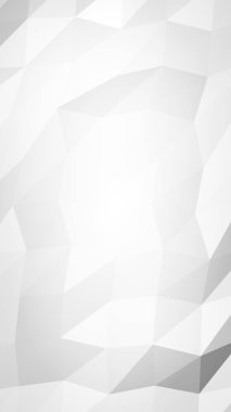 Beyaz soyut arka plan. Lowpoly arka planı. Buruşmuş kağıt. 3B illüstrasyon