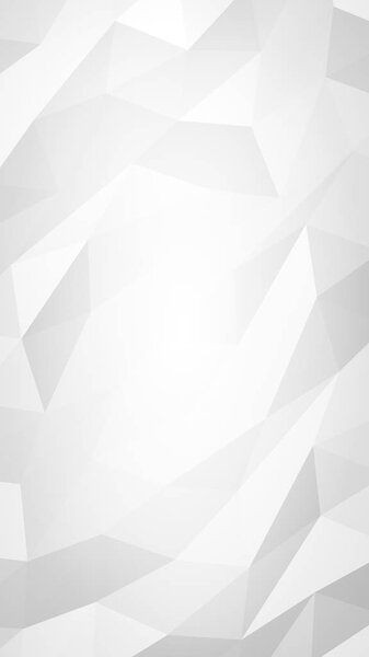 White abstract background. Lowpoly backdrop. Crumpled paper. 3D illustration