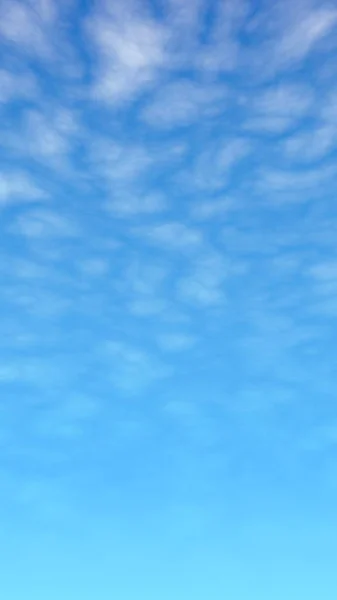 Beyaz bulutlarla mavi gökyüzü arka planı. Cumulus beyaz bulutlar sabah açık mavi gökyüzünde. 3d illüstrasyon — Stok fotoğraf