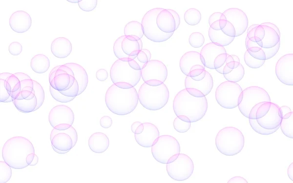 Warna merah muda latar belakang dengan gelembung ungu. Wallpaper, tekstur balon ungu. Ilustrasi 3D — Stok Foto