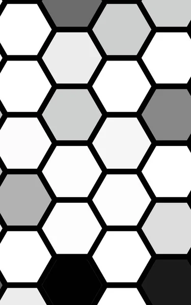 Degrade rengi olan beyaz petek. Biyometrik geometri. 3d illüstrasyon — Stok fotoğraf