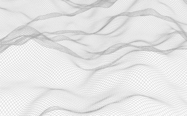 Beyaz arka planda soyut manzara. Siber uzay şebekesi. merhaba teknoloji ağı. 3d illüstrasyon