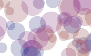 Beyaz arka plan üzerinde çok renkli yarı saydam daireler. Pembe tonları. 3d illüstrasyon