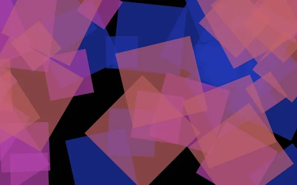 Multicolored translucent squares on dark background. Pink tones. 3D illustration — Stock Photo, Image