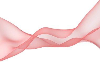 Soyut gri dalga. Raster hava desteği. Beyaz arka planda parlak gri kurdele. Gri eşarp. Soyut gri duman. 3B illüstrasyon