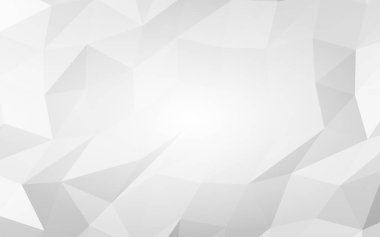 Beyaz soyut arka plan. Lowpoly arka planı. Buruşmuş kağıt. 3B illüstrasyon