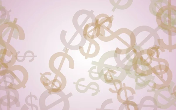 Mnohobarevné průsvitné dolarové značky na bílém pozadí. Červené tóny. 3D ilustrace — Stock fotografie