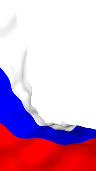 Fahne des russischen Verbandes schwenkend. das Nationale. Staatssymbol Russlands. 3D-Illustration — Stockfoto