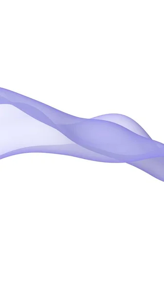 Absztrakt kék hullám. Kék sálat. Világoskék szalag fehér alapon. Absztrakt füst. Raszteres levegő háttere. 3D-illusztráció — Stock Fotó