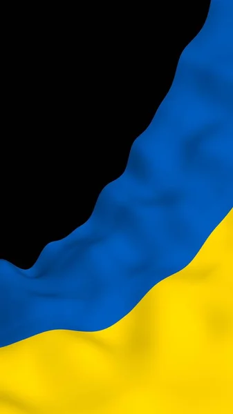 Флаг Украины на темном фоне. Государственный флаг и флаг штата. Синий и желтый биколор. Флаг размахивания трехмерной иллюстрацией — стоковое фото