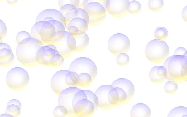 Lichte pastelkleurige achtergrond met paarse bubbels. Behang, textuur paarse ballonnen. 3D-illustratie — Stockfoto