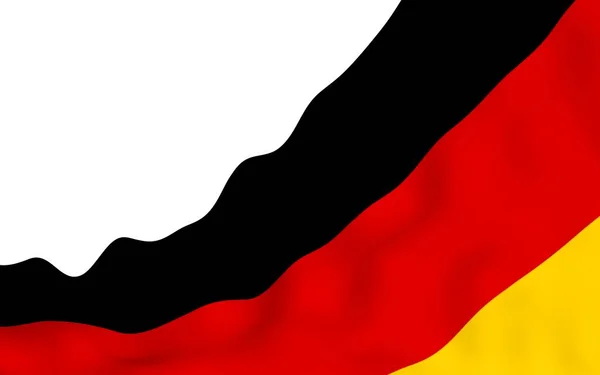 Bandera de Alemania. Ilustración 3D de gran formato. Símbolo estatal de la República Federal de Alemania. Renderizado 3D — Foto de Stock