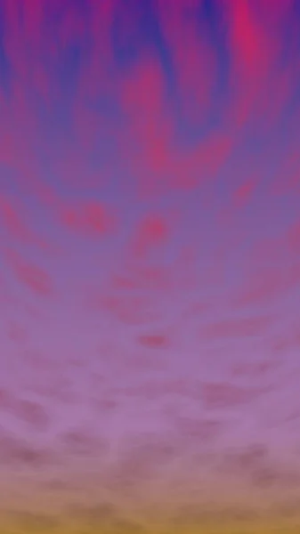 Nubes rosadas cúmulos en el cielo púrpura al atardecer. Grupo abstracto de nubes por la noche. Ilustración 3D — Foto de Stock