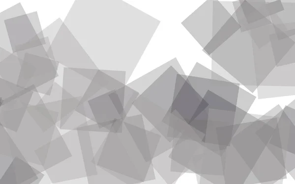 Gray translucent squares on white background. Gray tones. 3D illustration — Stock Photo, Image